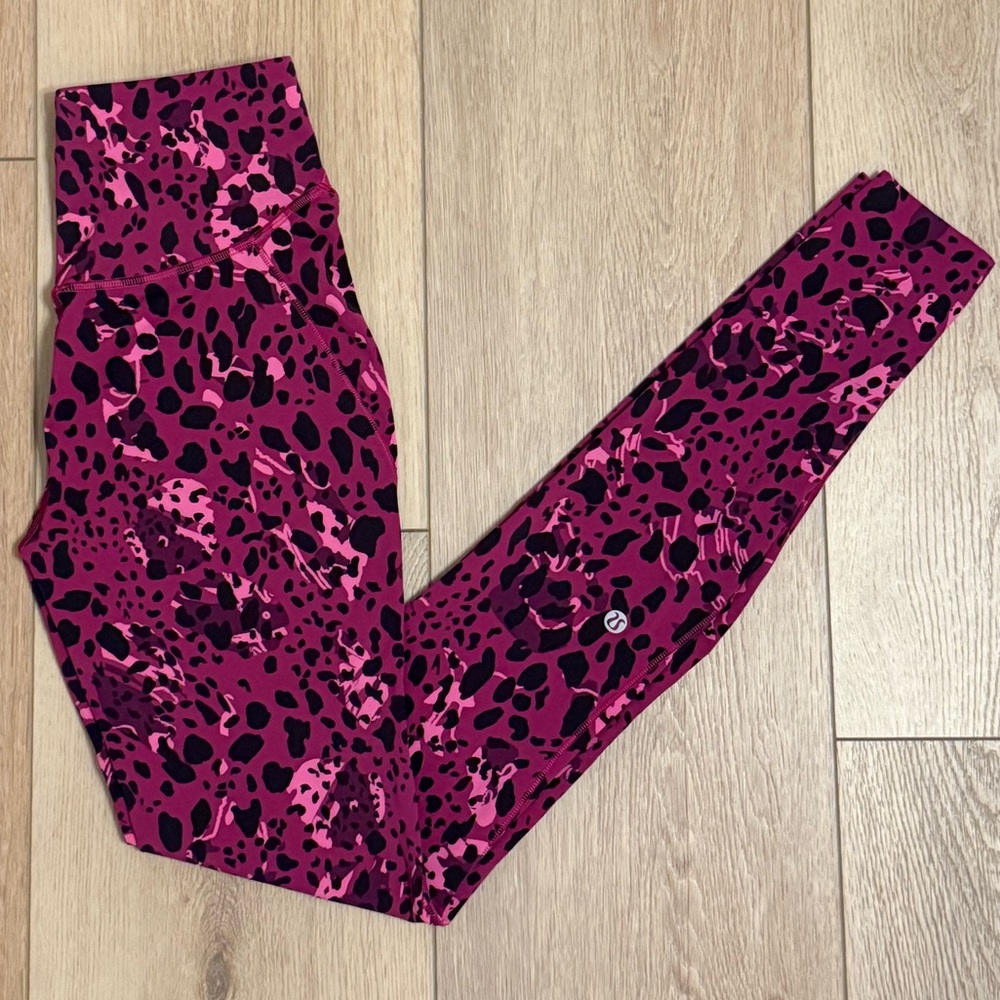 High-Rise Pink Leopard Print Leggings